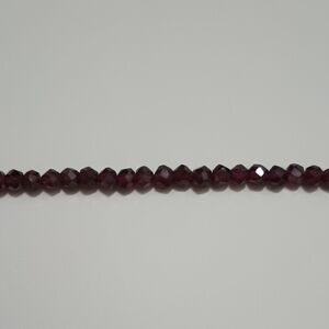Bead Garnet C Grade Dyed Irregular Faceted Rondelle 3x4mm 14" Strand K10-3950KS